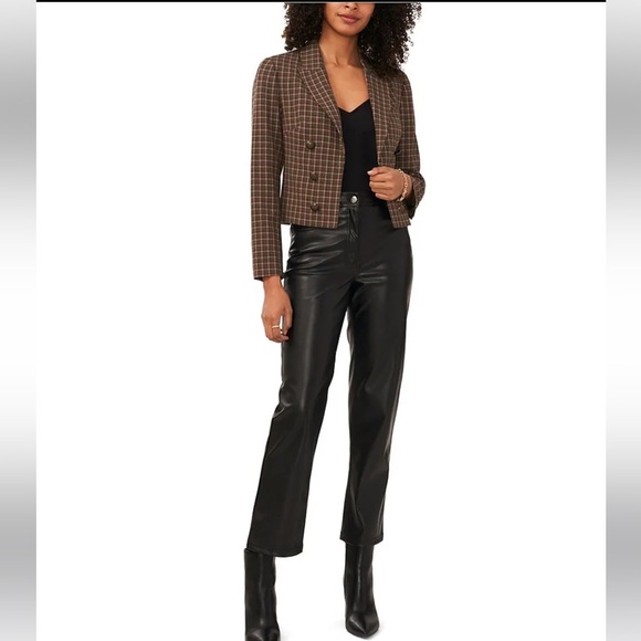 Vince Camuto Cropped Plaid Blazer 18W - Picture 11 of 14